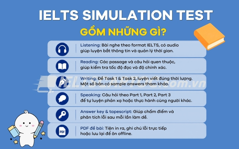 Tải IELTS Simulation Test PDF + Audio cho giai đoạn luyện đề 1 IELTS simulation test gồm những gì