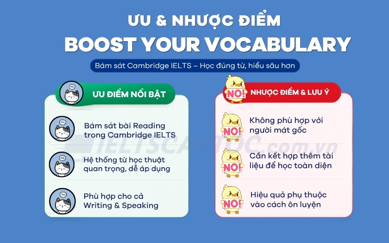 Ưu điểm và nhược điểm boost your vocabulary Ưu điểm và nhược điểm boost your vocabulary