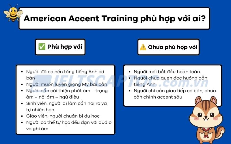 American Accent Training PDF + Audio: Review cho người tự học 1 American Accent Training phù hợp với ai?