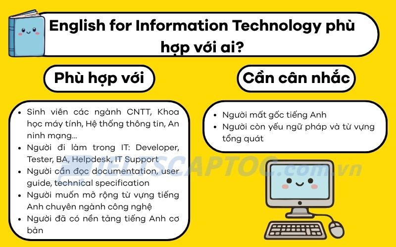 English for Information Technology PDF: Review giáo trình CNTT 1 English for Information Technology phù hợp với ai?