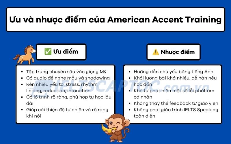 American Accent Training PDF + Audio: Review cho người tự học 2 Ưu và nhược điểm của American Accent Training