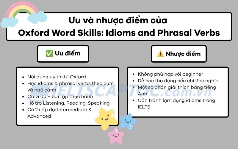 Review sách Oxford Word Skills: Idioms and Phrasal Verbs PDF 2 Ưu và nhược điểm của Oxford Word Skills: Idioms and Phrasal Verbs