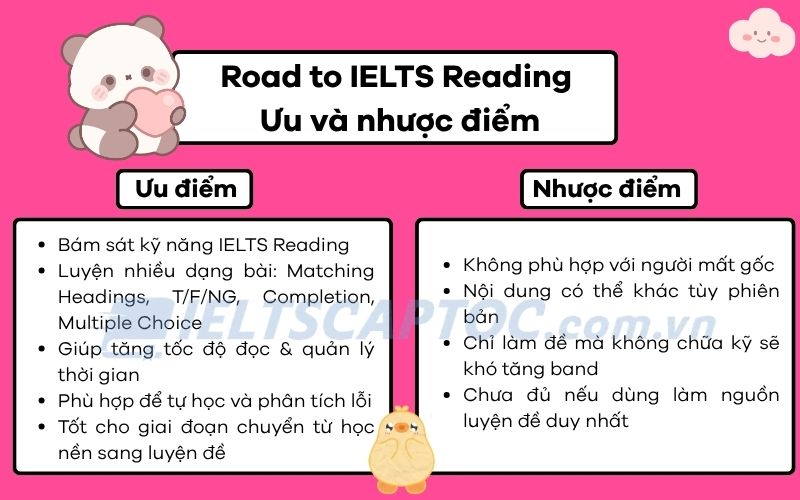 Road to IELTS Reading PDF: review tài liệu và cách tự học 2 Ưu và nhược điểm của Road to IELTS Reading