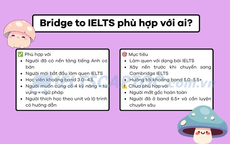 Bridge to IELTS PDF 2026 dành cho ai, nên học thế nào? 1 Bridge to IELTS phù hợp với ai?