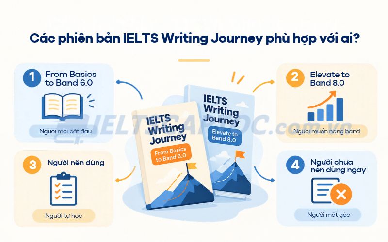IELTS Writing Journey PDF dành cho ai và nên học thế nào? 1 Các phiên bản IELTS Writing Journey phù hợp với ai?