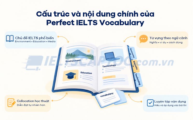 Review sách Perfect IELTS Vocabulary PDF cho người tự học 2 Cấu trúc và nội dung chính của Perfect IELTS Vocabulary