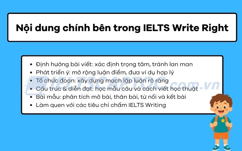 Review IELTS Write Right PDF cho người tự học Writing 2026 1 Nội dung chính bên trong IELTS Write Right