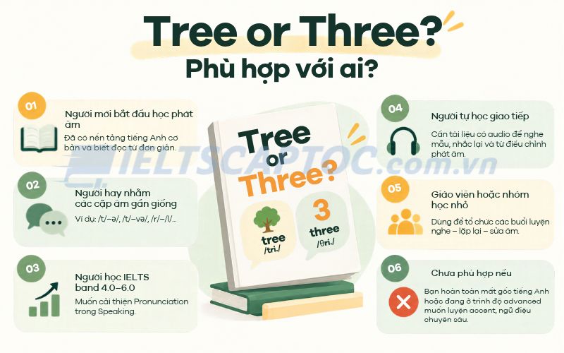 Review sách Tree or Three? PDF + Audio cho người tự học 1 Tree or Three? Phù hợp với ai?