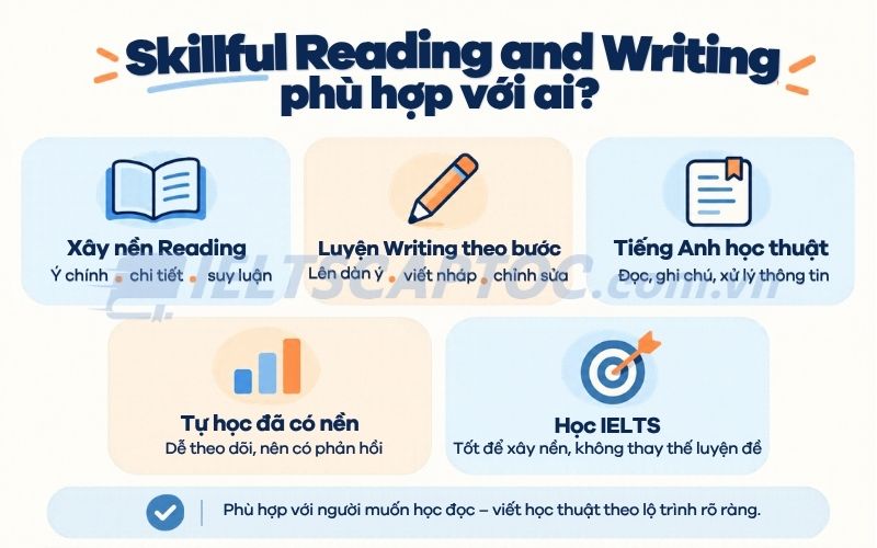 Review bộ sách Skillful Reading and Writing cho người tự học 1 Skillful Reading and Writing phù hợp với ai?