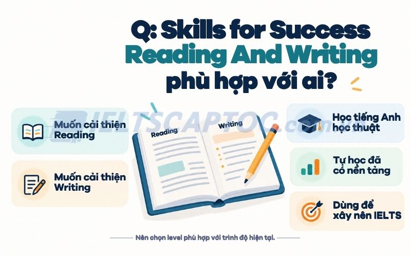 Review Q: Skills for Success Reading And Writing cho người tự học 1 Q: Skills for Success Reading And Writing phù hợp với ai?